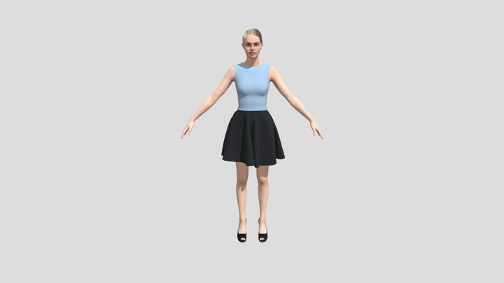 Woman Dress 2 3D Model