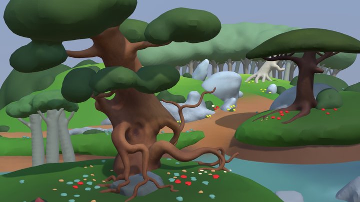 King's Quest 5 Scene 3D Model