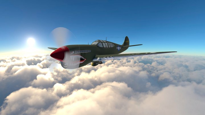 P-40 Warhawk 3D Model