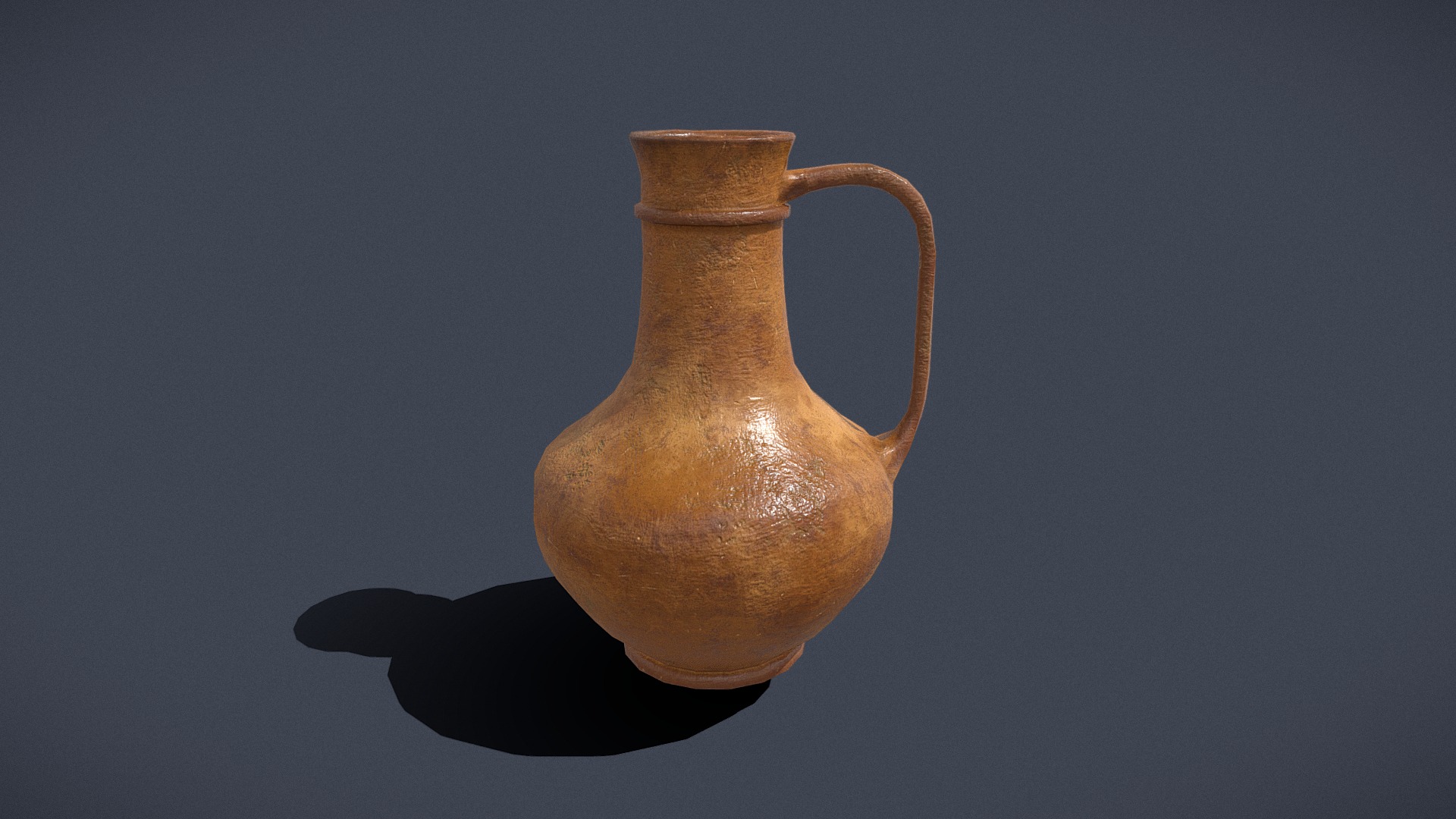 3D model Clay Pot - This is a 3D model of the Clay Pot. The 3D model is about a brown ceramic vase.
