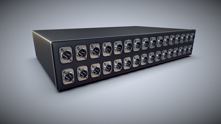 Male Patch Panel ( Server Rig Component ) 3D Model