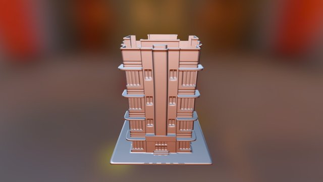 art deco building 3D Model