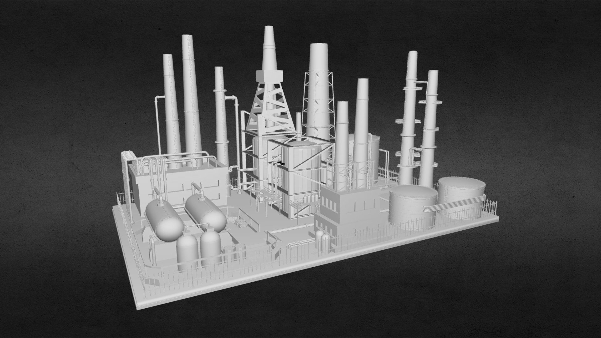 Oil Refinery - 3D model by Duke (@Duke1320) [751021d] - Sketchfab