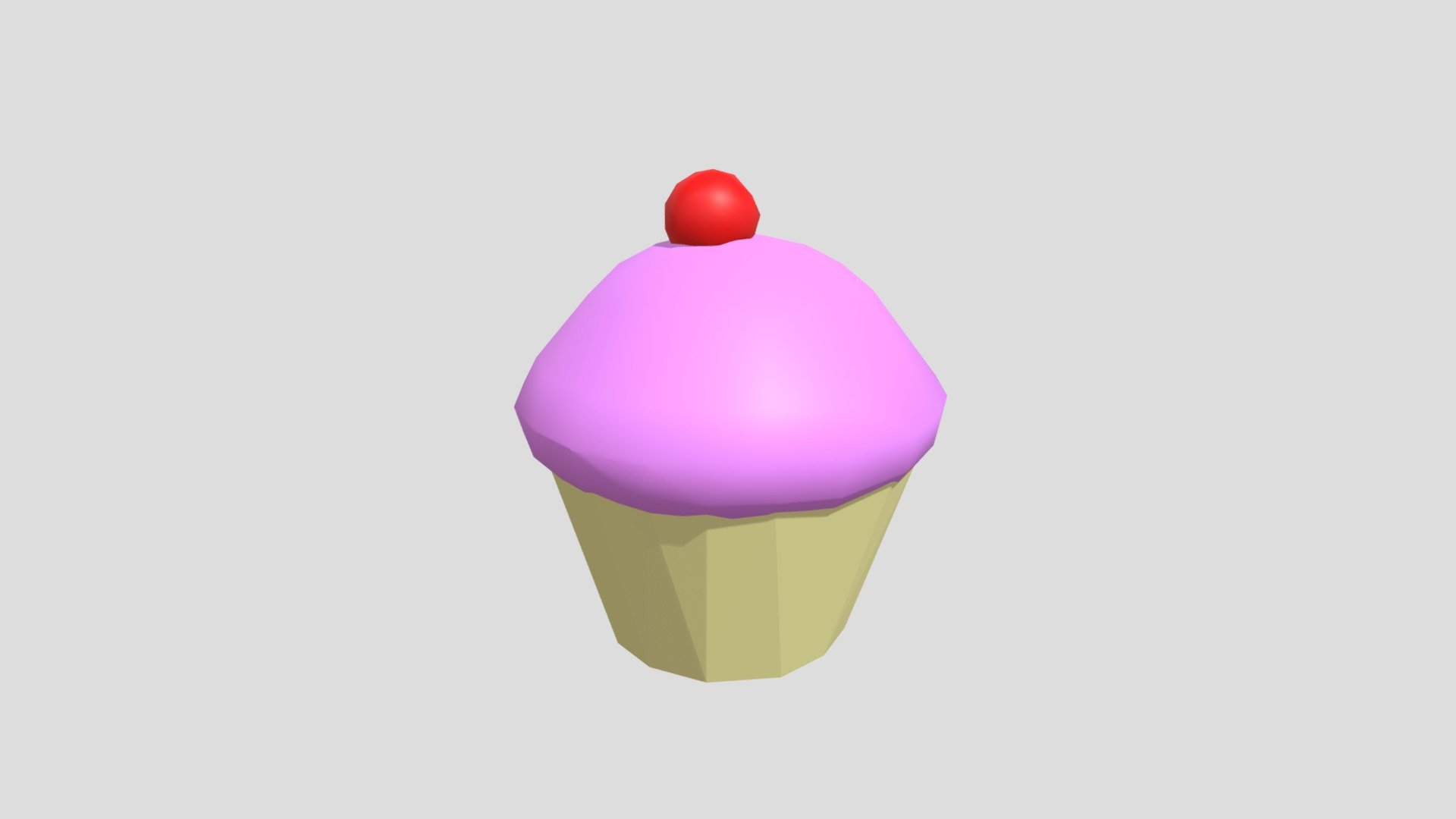Low-poly Cupcake