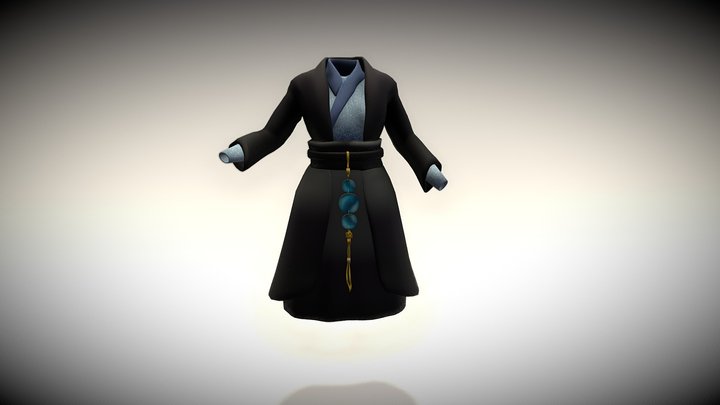 3D Asian Inspired clothes - Low poly model 3D Model