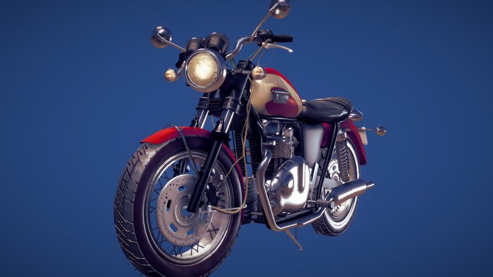 2008 T100 Triumph Motorcycle 3D Model