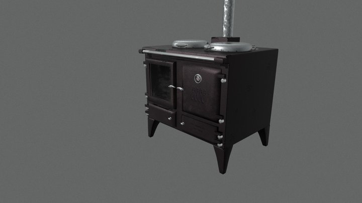 Wood Cook Stove 3D Model
