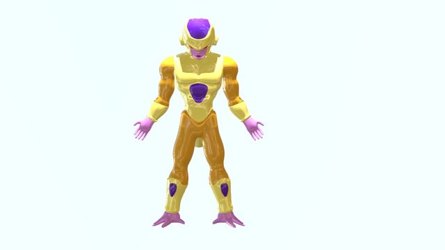 Golden Freeza Blender Cycles 3D Model