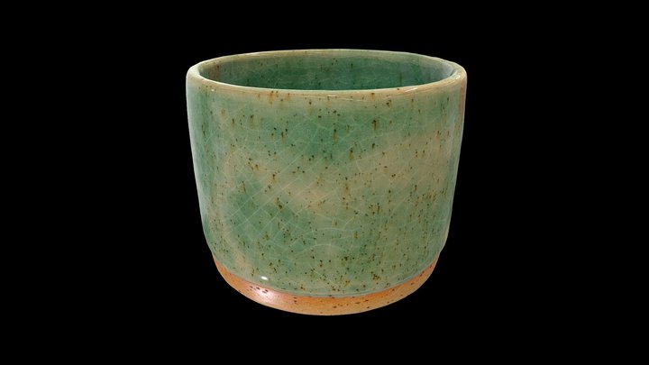 Ox blood glazed mug 3D Model
