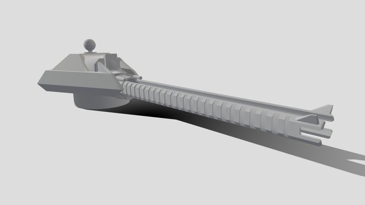 Railgun Turret 3D Model