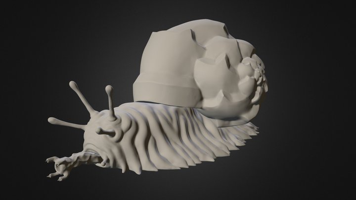 Monster Snail Highpoly 3D Model
