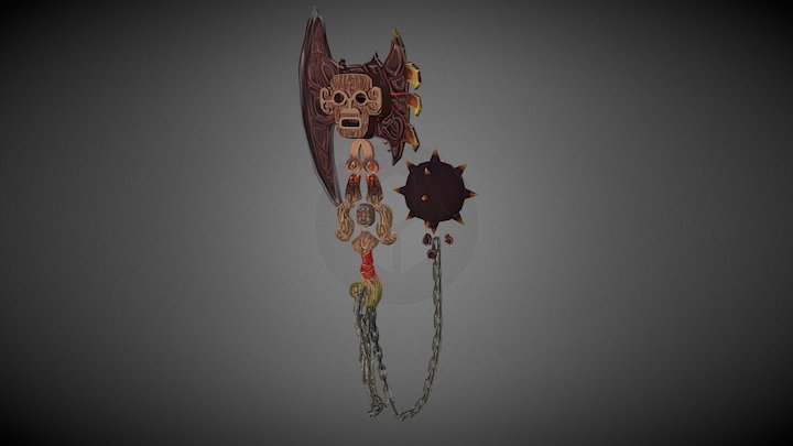 Hand painted weapon 3D Model