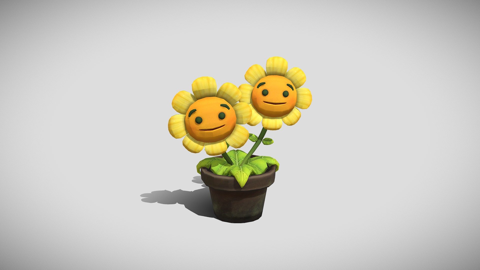Twin Health Flower - PVZ Garden Warfare - Download Free 3D model
