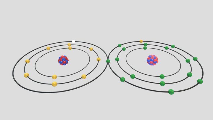 Atom NaCl model (Develop: Via UIN WS) 3D Model