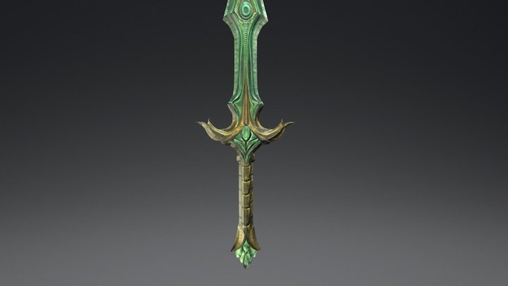 Skyrim Glass Greatsword 3D Model