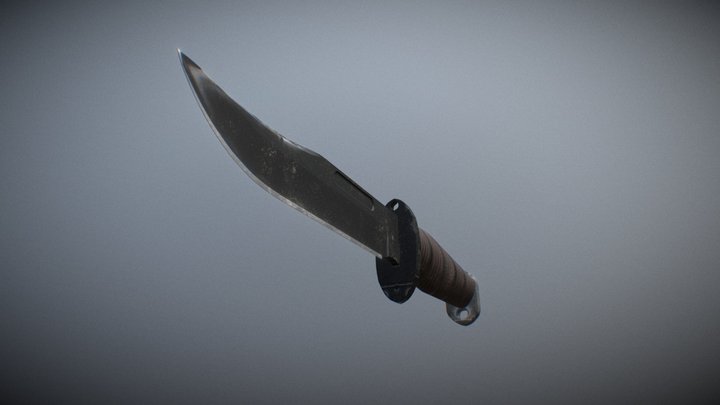 Combat Knife 3D Model