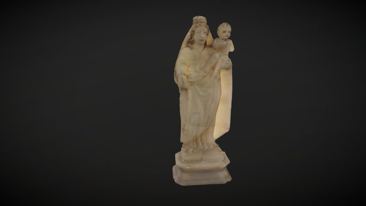 Alabastro: Virgen del Rosario, indo portuguesa. 3D Model