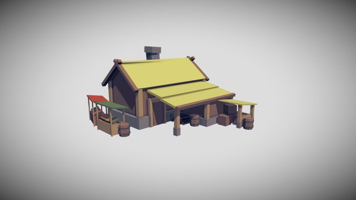 Small trader house 3D Model