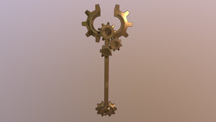 Gear Staff 3D Model