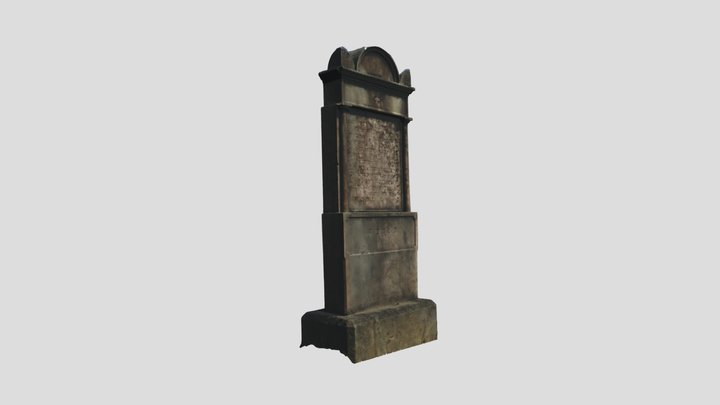 A tombstone at the Jewish Cemetery in Darda 3D Model