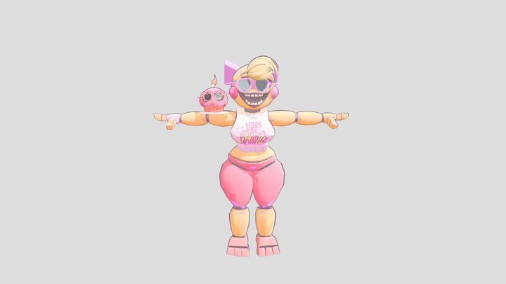 RETRO Remastered Toy Chica by Blainery 3D Model