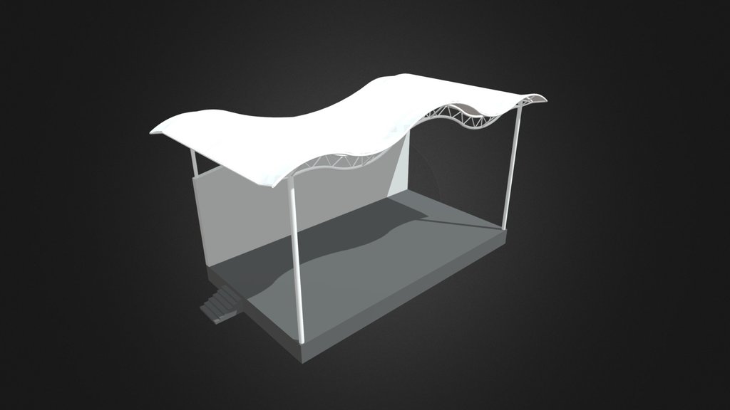 ST-BL01 Wave-Shaped Tensile Membrane Stage Roof