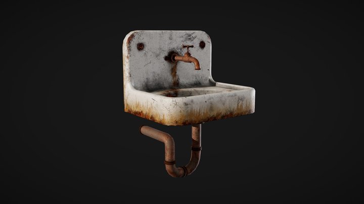 Old sink 3D Model