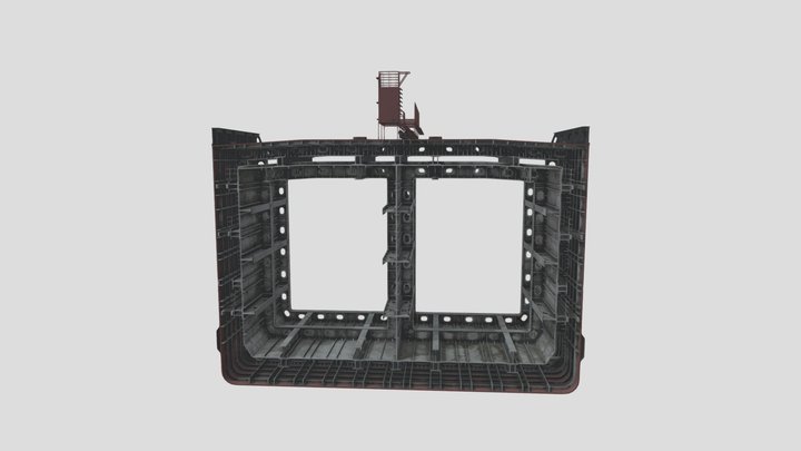 tanker-ship-section - duplicated version 3D Model