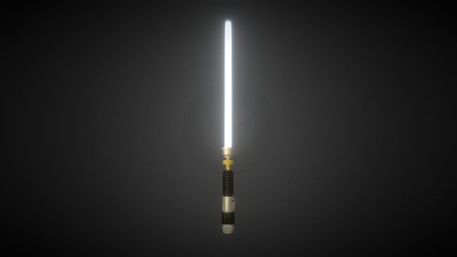 Obi Wan Cartoon LightSaber 3D Model