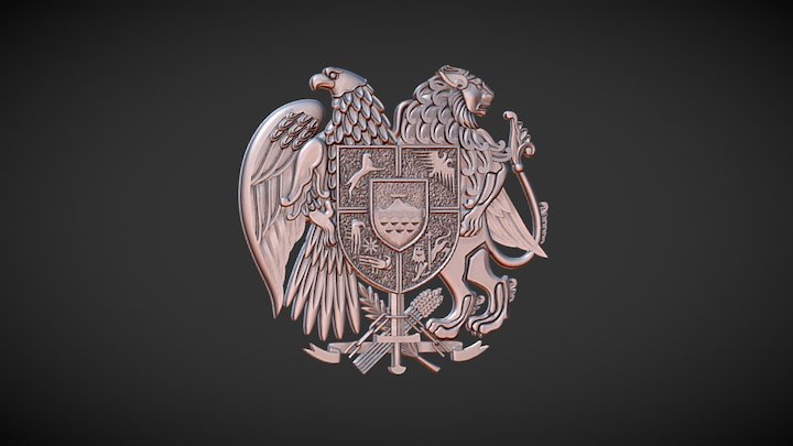 Coat Of Arms Of Armenia 3D Model