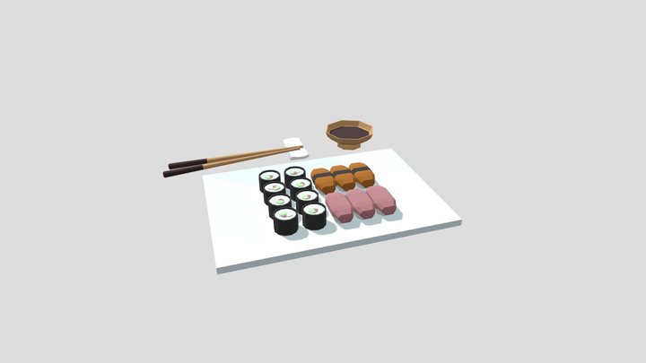 Sushi portion 3D Model