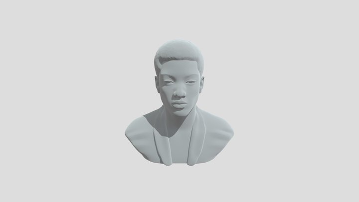 Neon Halo Portrait blacksun 3D Model