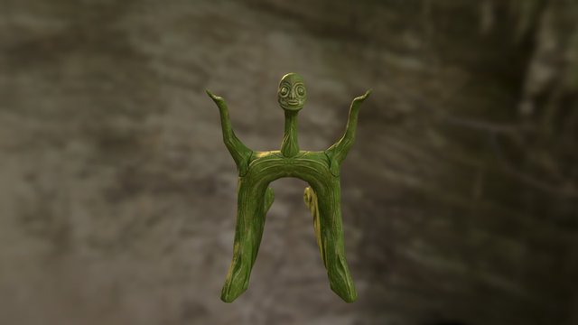 Wooden Statue 3D Model
