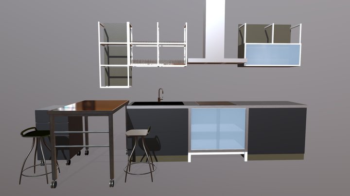 Kitchen set 3D Model