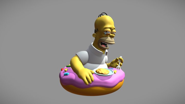 Homer Simpson Pepper Spray (Wacom Pencil Holder) 3D Model