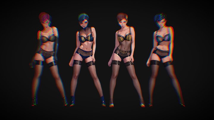 GIRLS AI 3D Model