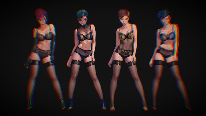 GIRLS AI 3D Model