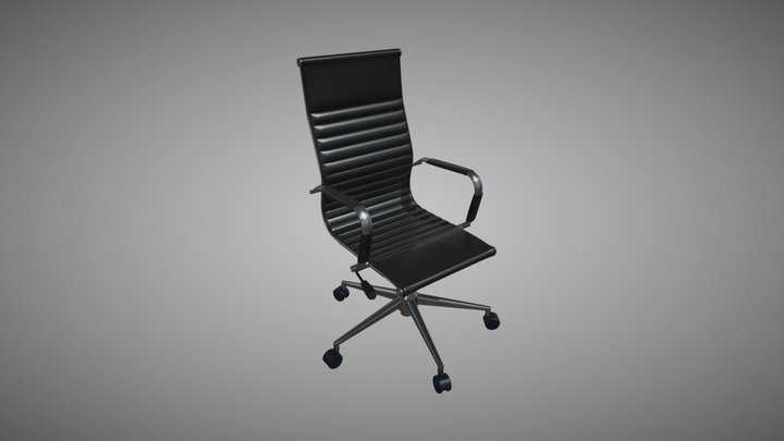 3D Alluminium  Back Chair 3D Model