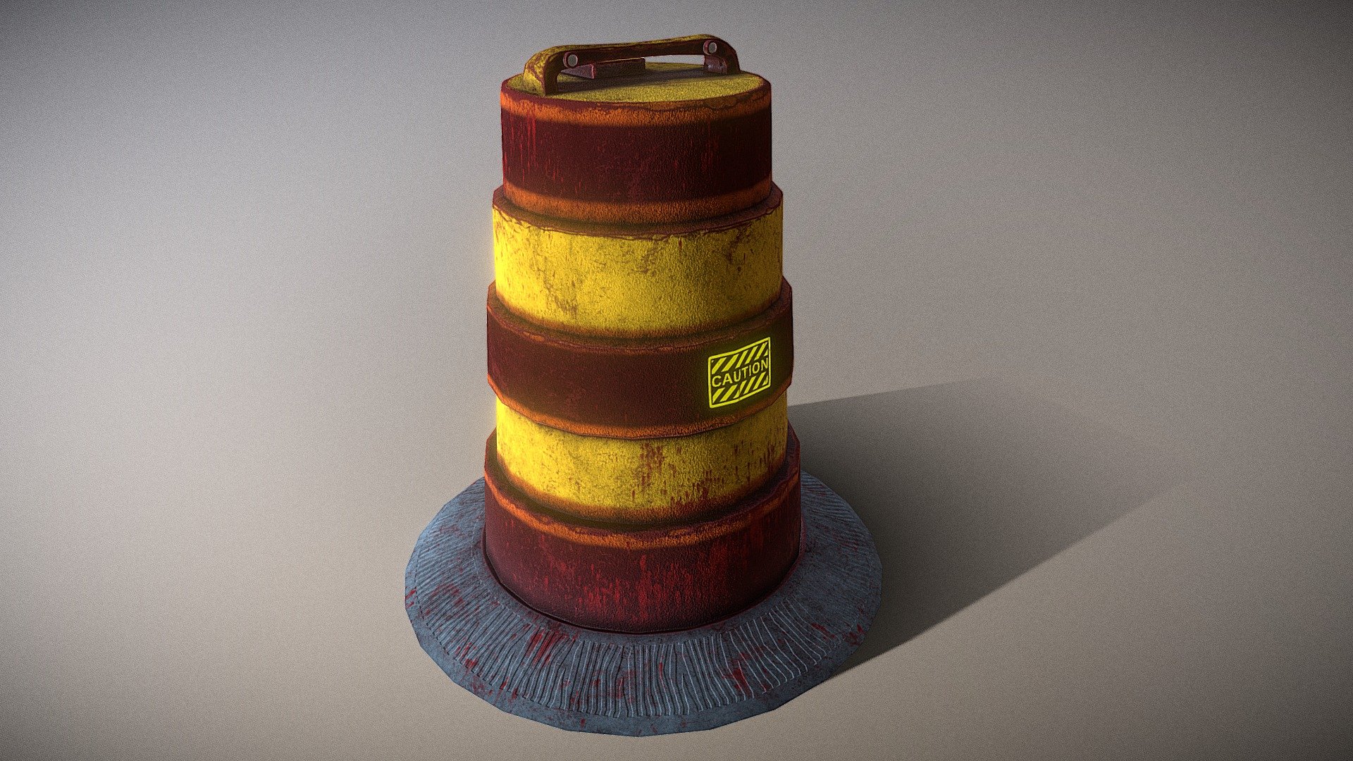 traffic barrier barrel - Download Free 3D model by MagicBean _神奇豆豆 ...