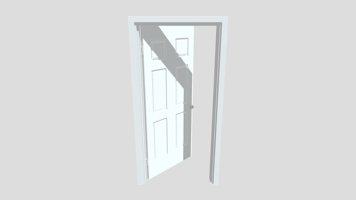 Door & Frame w/ hinges 3D Model