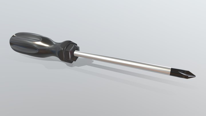Hard surface high poly practice - screwdriver 3D Model