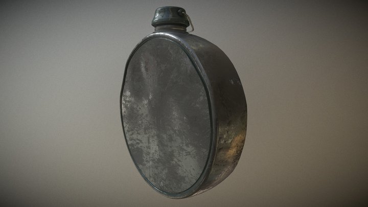 Rounded Flask (worn/damaged) 3D Model