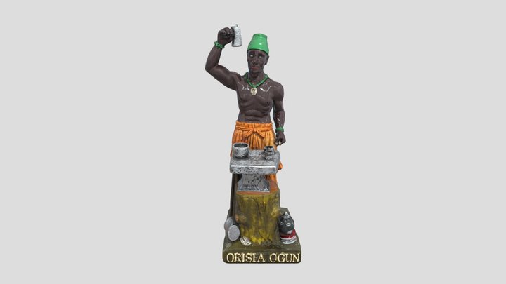 Orisha Ogun Statue 3D Model