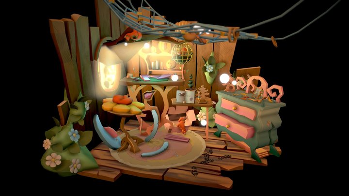 DAE Crib - craftschild rodent hideout 3D Model