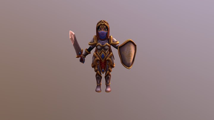 Girl Defender2 3D Model