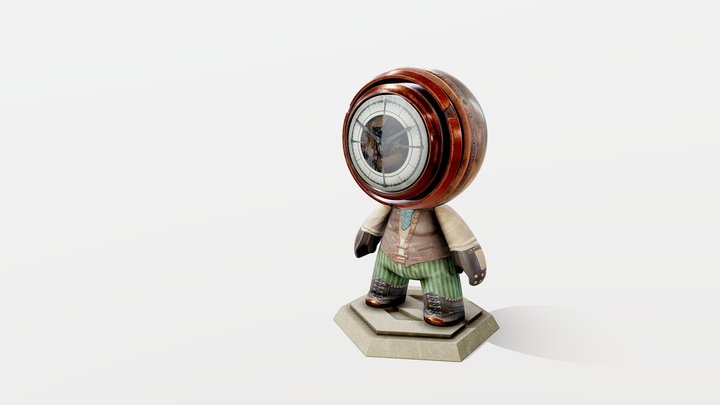 Mesh MAT : Petrol Clock 3D Model