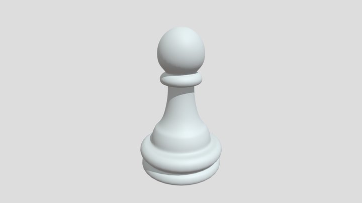 High poly chess pawn 3D Model