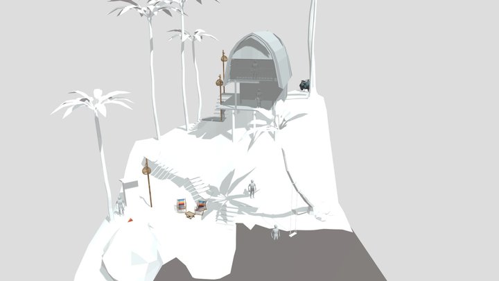 By the ocean - WIP Diorama 3D Model