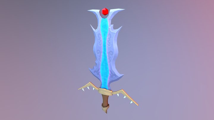 Twinfrost Wyrmblade | DAE - WeaponCraft 3D Model