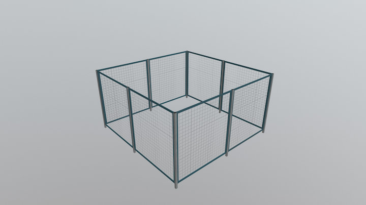 Ogrodzenie jednolite 3D Model